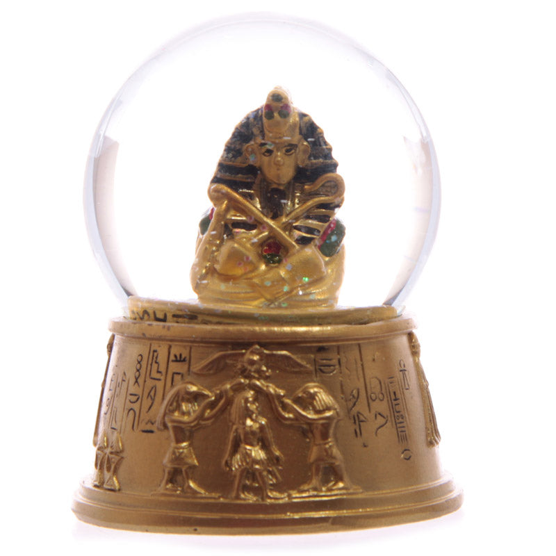Intricate detailing of the Gold Egyptian Snow Globe