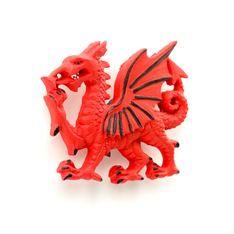 Vibrant Welsh Dragon Souvenir Magnet against a white background