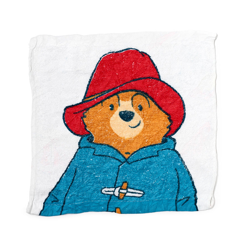 Paddington Bear travel towel displayed outdoors