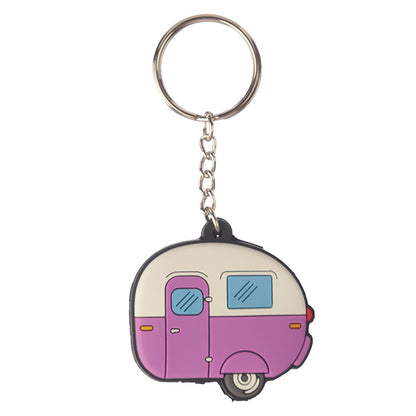 Vibrant Caravan Key Cover with stainless steel attachment