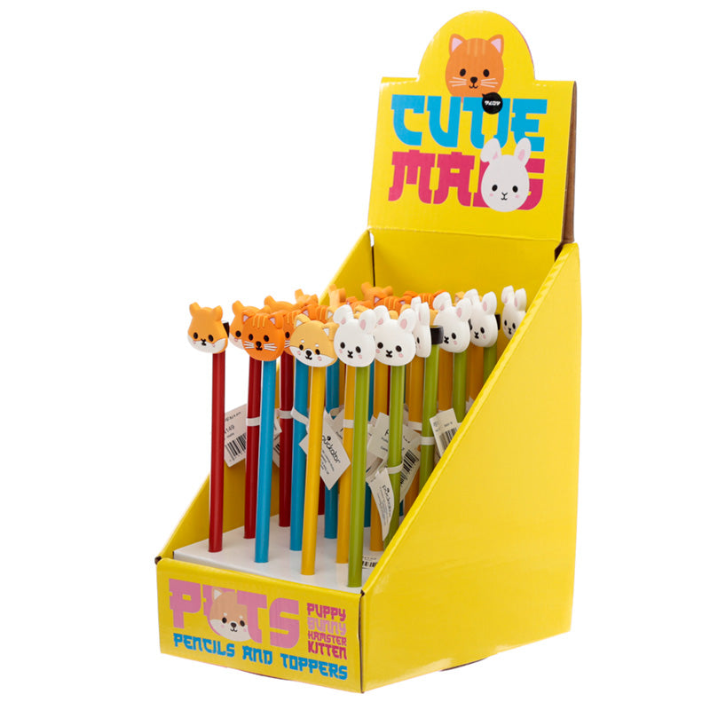 Close-up of Adoramals Pencil with Whimsical PVC Topper