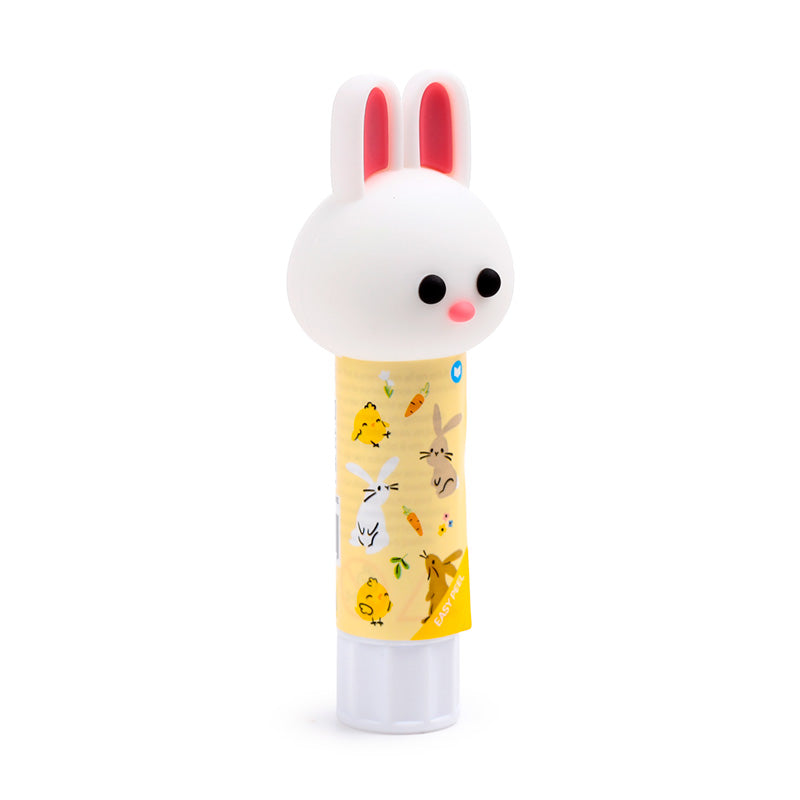 Springtime Bunny Rabbit Glue Stick - Displayed with Craft Supplies