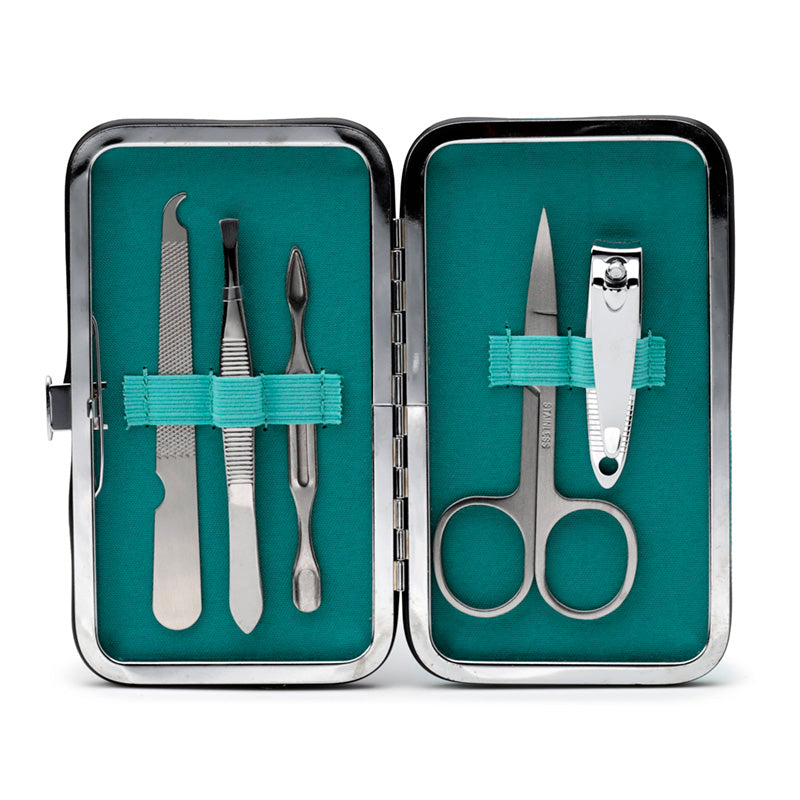 Moomin manicure set displayed with decorative elements