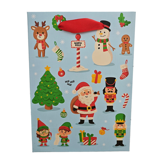 Medium Christmas Gift Bag with Festive Friends Design