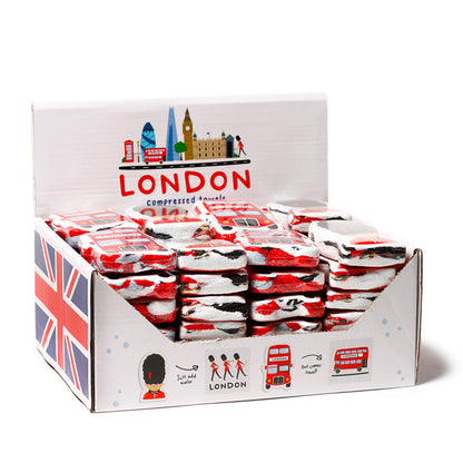 Fun and functional London Icons Compressed Travel Towel