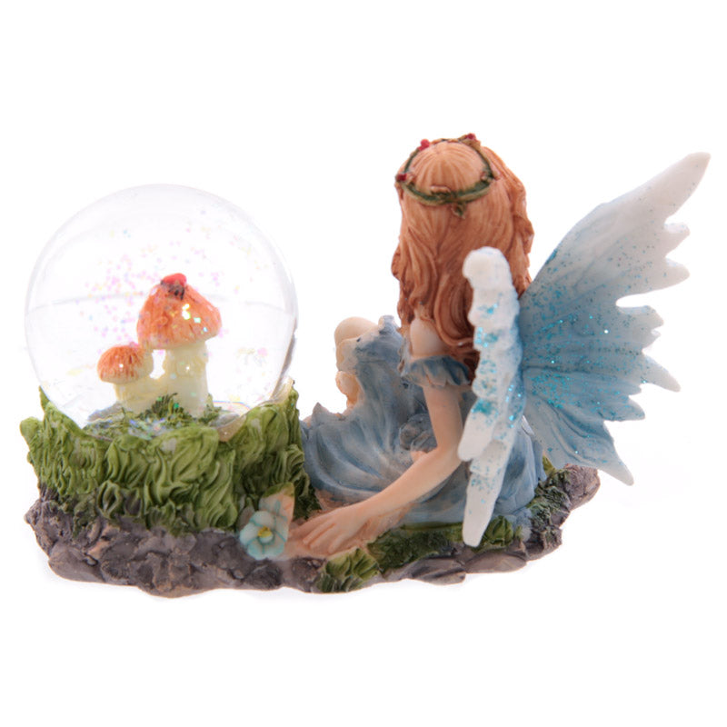 Dancing glitter inside the Glitter Flower Fairy Waterball Ornament