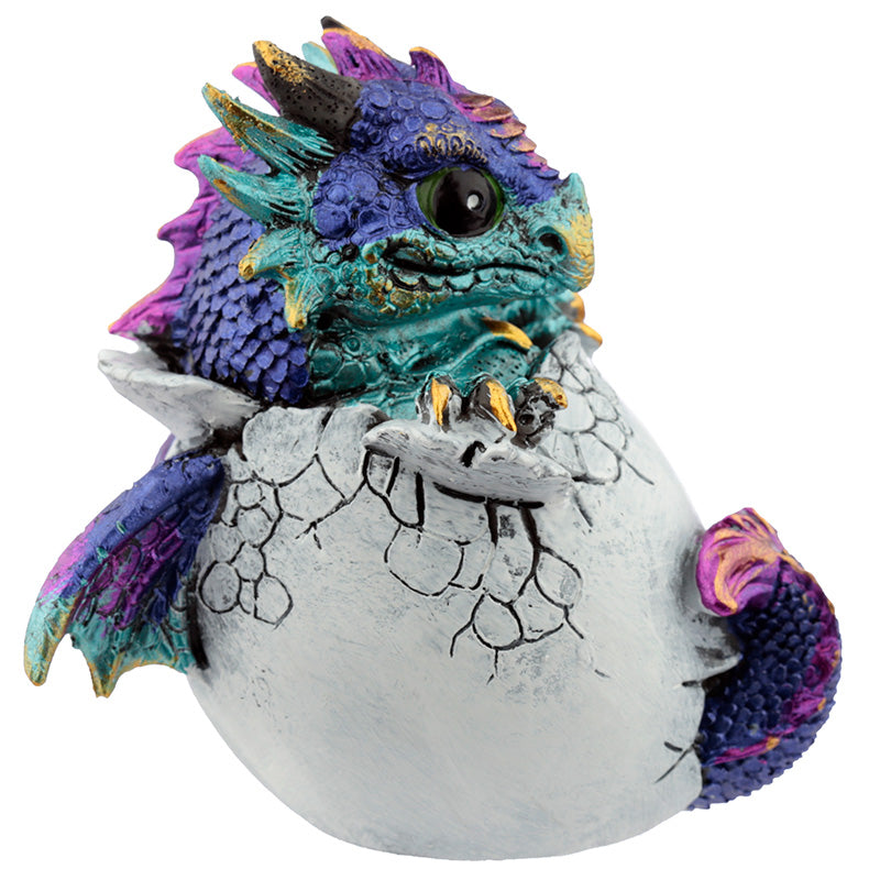 Hatching Egg Elements Dragon Figurine in home decor setting