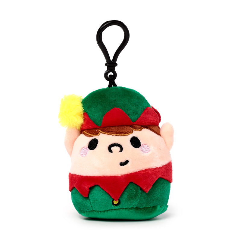 Festive Squidglys Plush Keyring on display
