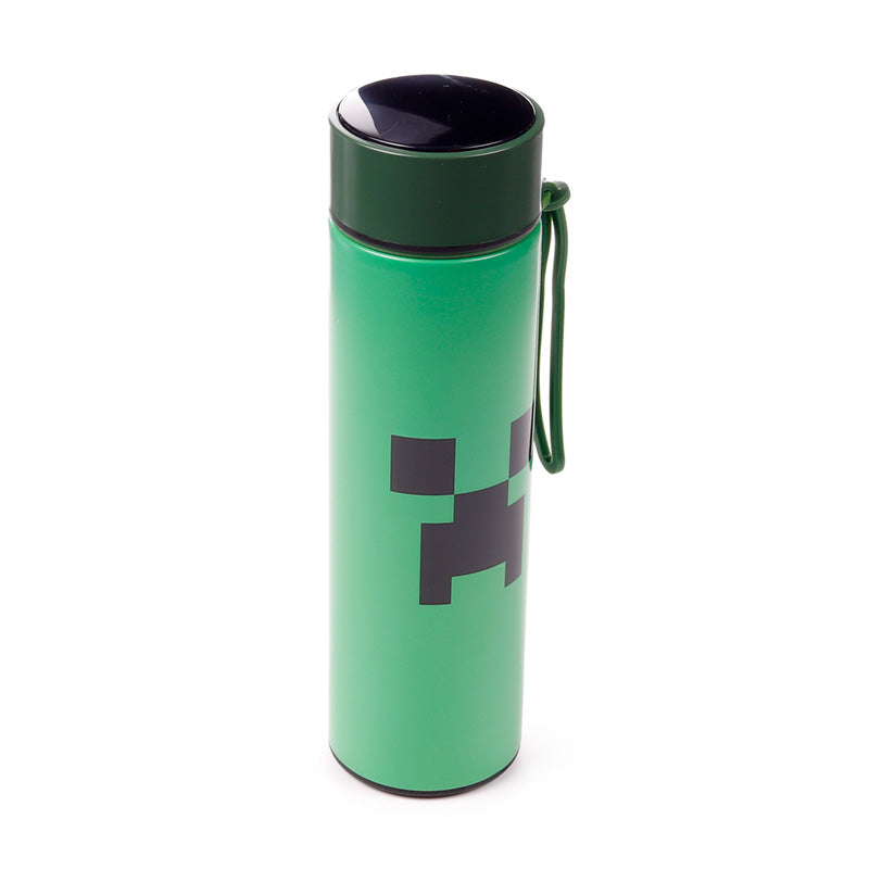 Stylish Minecraft Creeper Design on Drinks Bottle