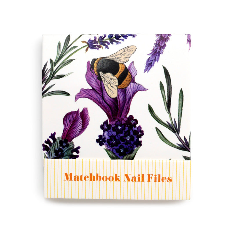 Nail File Matchbook - Nectar Meadows on a vanity