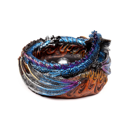 Dark Legends Dragon Incense Burner displayed with candles