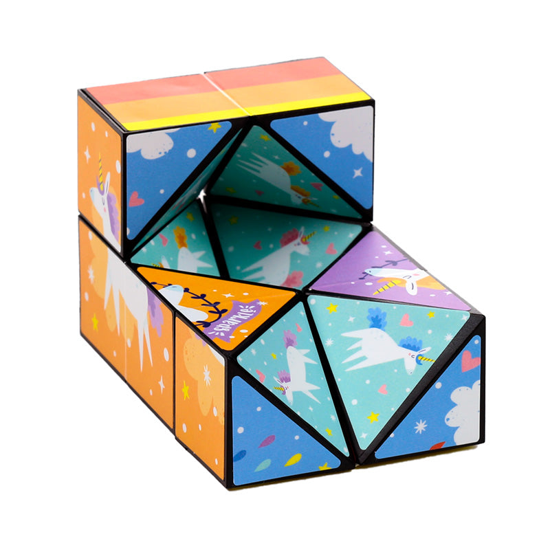 Unicorn Magic Puzzle Cube Toy displayed as a gift