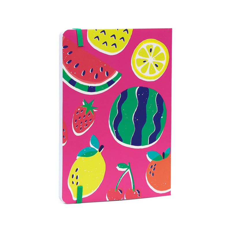 Vibrant Summer Fruits Design on Eco-Friendly Notebook