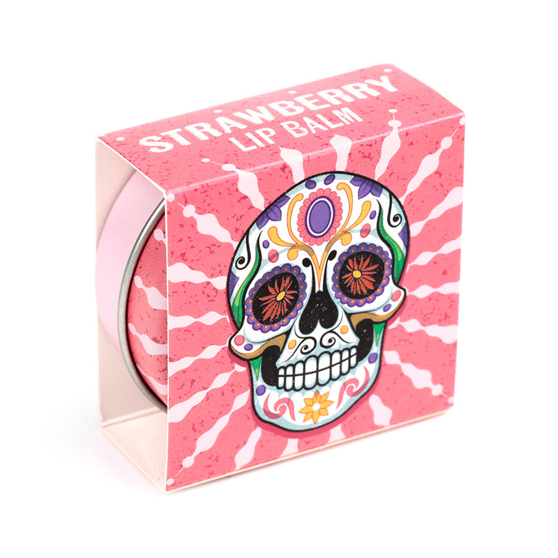 Giftable Day of the Dead Lip Balm in tin