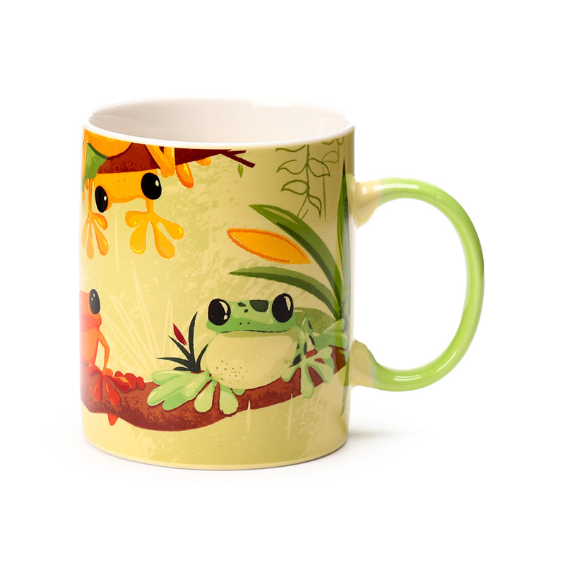 Tropical Frogs Mug with Colourful Design
