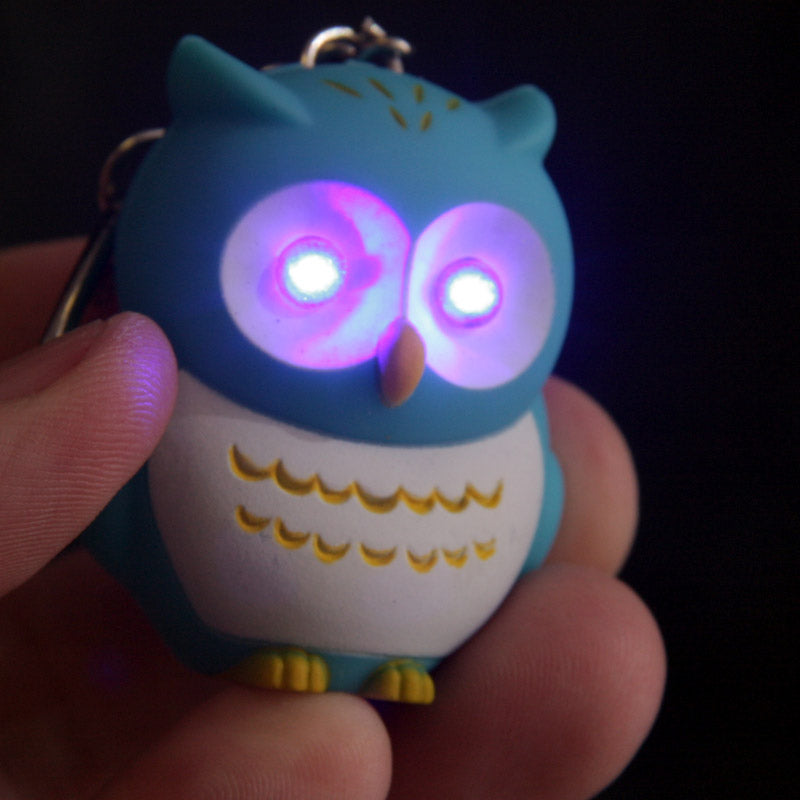 LED keyring with a charming hooting owl design