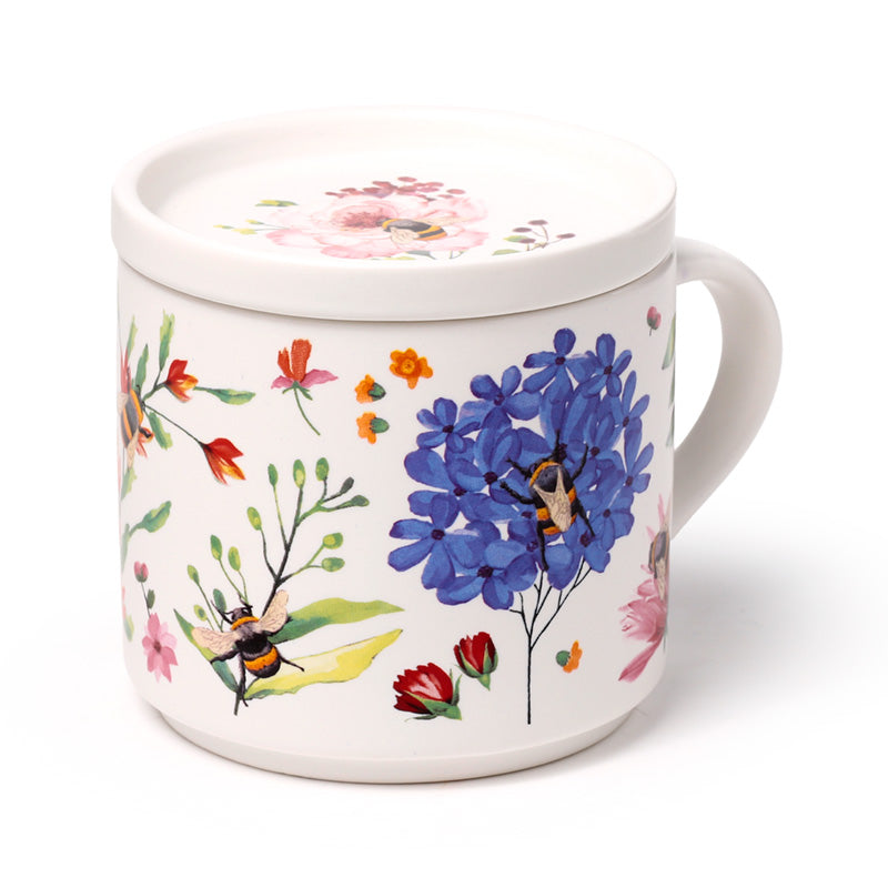 Nectar Meadows Porcelain Mug and Coaster Lid Set