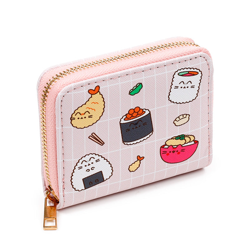 Pusheen Cat Wallet with secure metal zip