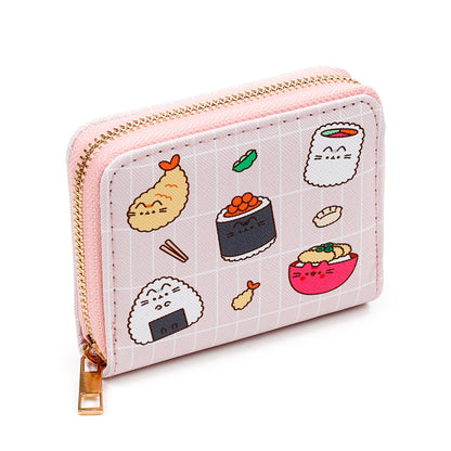 Pusheen Cat Wallet with secure metal zip