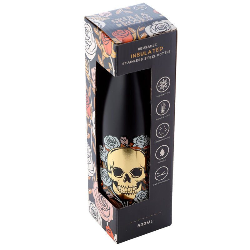 Eco-friendly Skulls and Roses Insulated Drinks Bottle