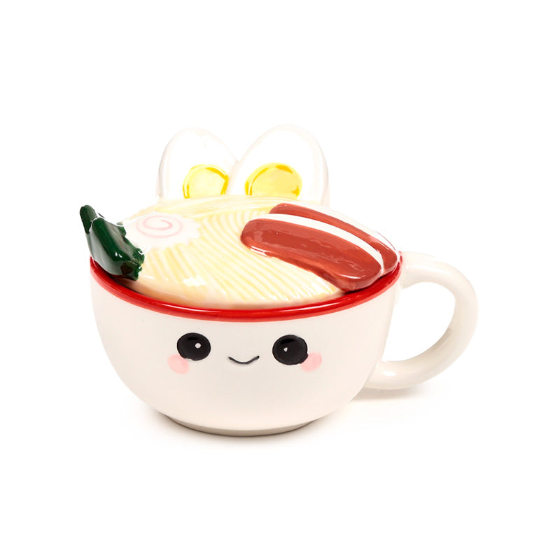 Nori the Ramen Foodiemals Ceramic Lidded Mug - Lifestyle Image