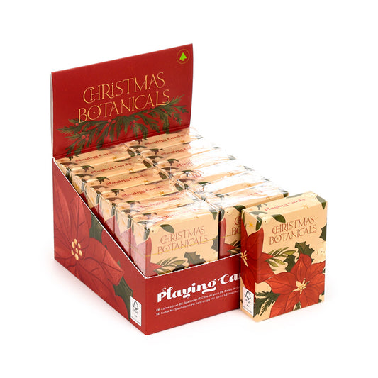 Christmas Botanicals Standard Deck of Playing Cards - Front View