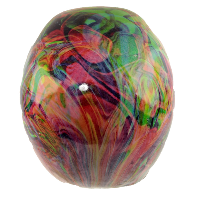 Artistic view of the Fantasy Rainbow Marble Skull Ornament