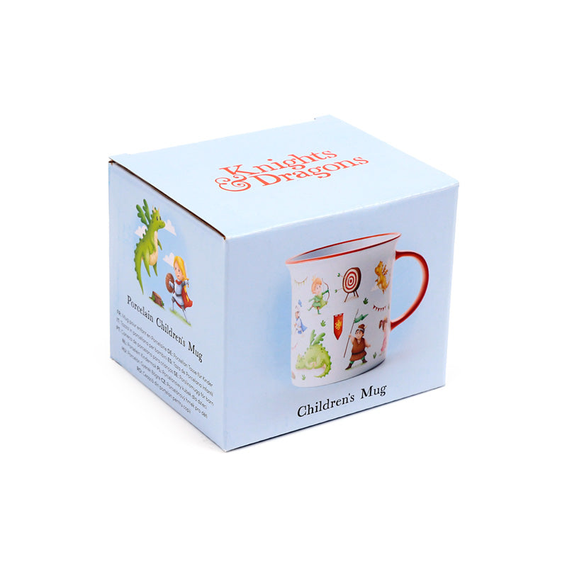 Close-up of Knights & Dragons Porcelain Mug