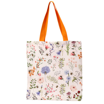 Nectar Meadows Tote Bag displayed with decorative items