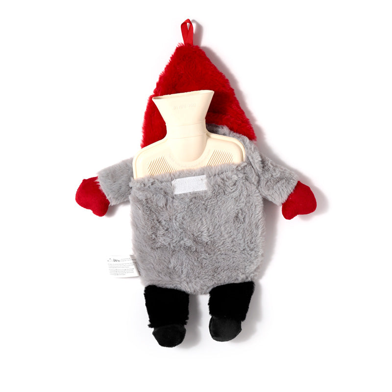 Gonk Plush Hot Water Bottle in a decorative display