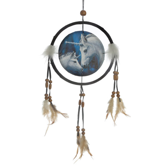 Small Dreamcatcher featuring Sacred Love Unicorn design by Lisa Parker