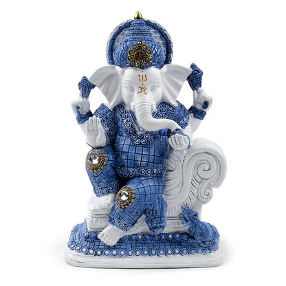 Intricate design of White & Blue Thai Buddha