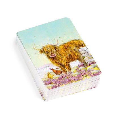 Jan Pashley Highland Coo Playing Cards - Close Up