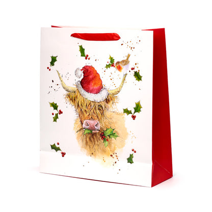 Charming Highland Coo Cow design on gift bag