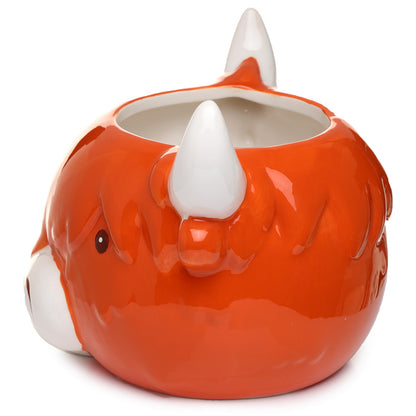 Highland Coo Cow Ceramic Mug - Side View