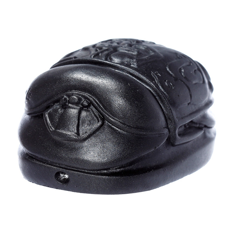 Close-up of Decorative Black Egyptian Scarab Ornament