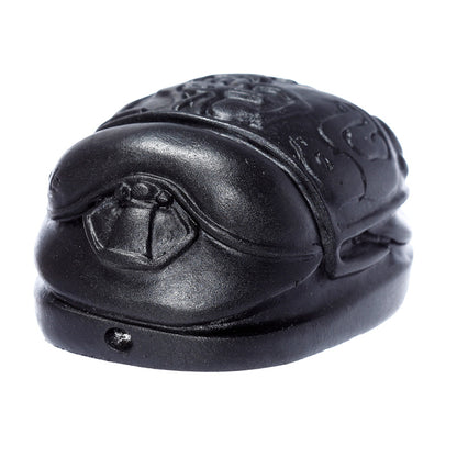 Close-up of Decorative Black Egyptian Scarab Ornament