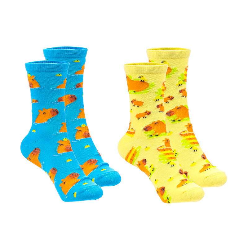 Soft blend Capybara Socks in assorted colors