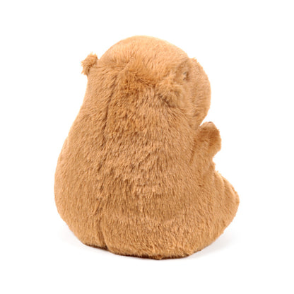 Capybara door stop in a cozy home setting