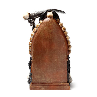 Close-up of the Reaper Throne of Skulls decorative piece