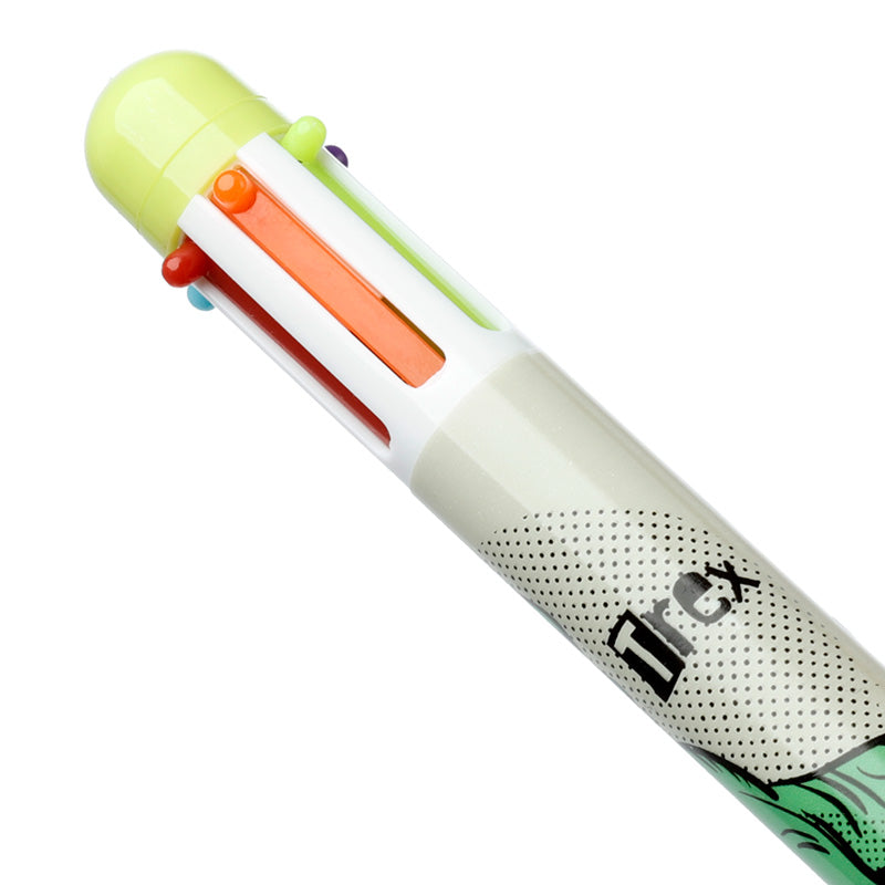 Six colour options of Dinosauria Multi Colour Pen