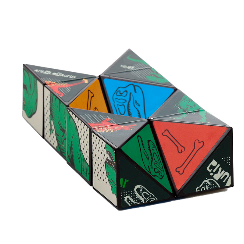 Puzzle Cube Toy - Dinosauria vibrant colours