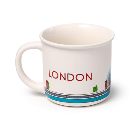 London Icons Mug displayed on a kitchen table