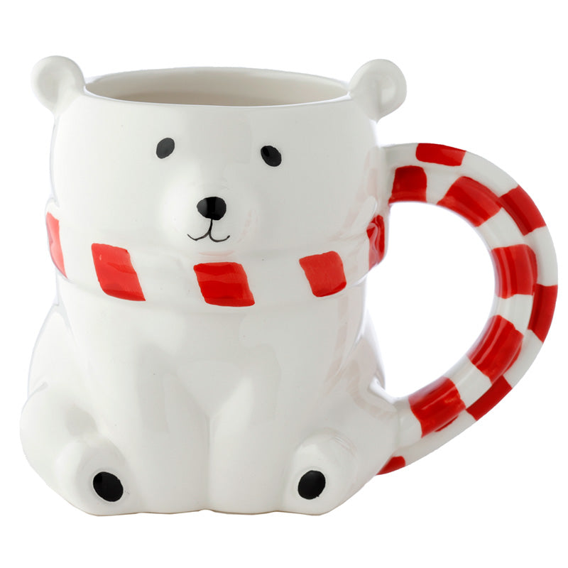 Charming polar bear shaped ceramic mug