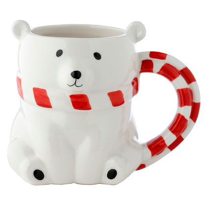 Charming polar bear shaped ceramic mug