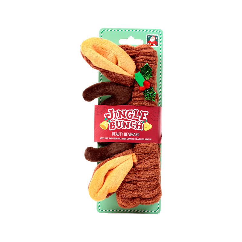 Comfortable plush headband for holiday celebrations