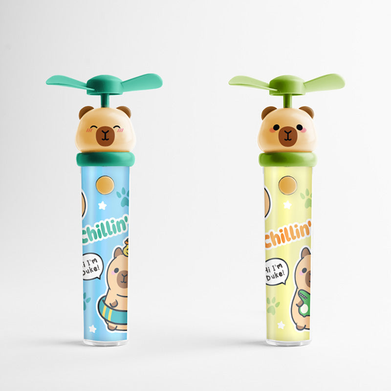 Close-up of the Adoramals Capybara Mini Fan highlighting its cute design