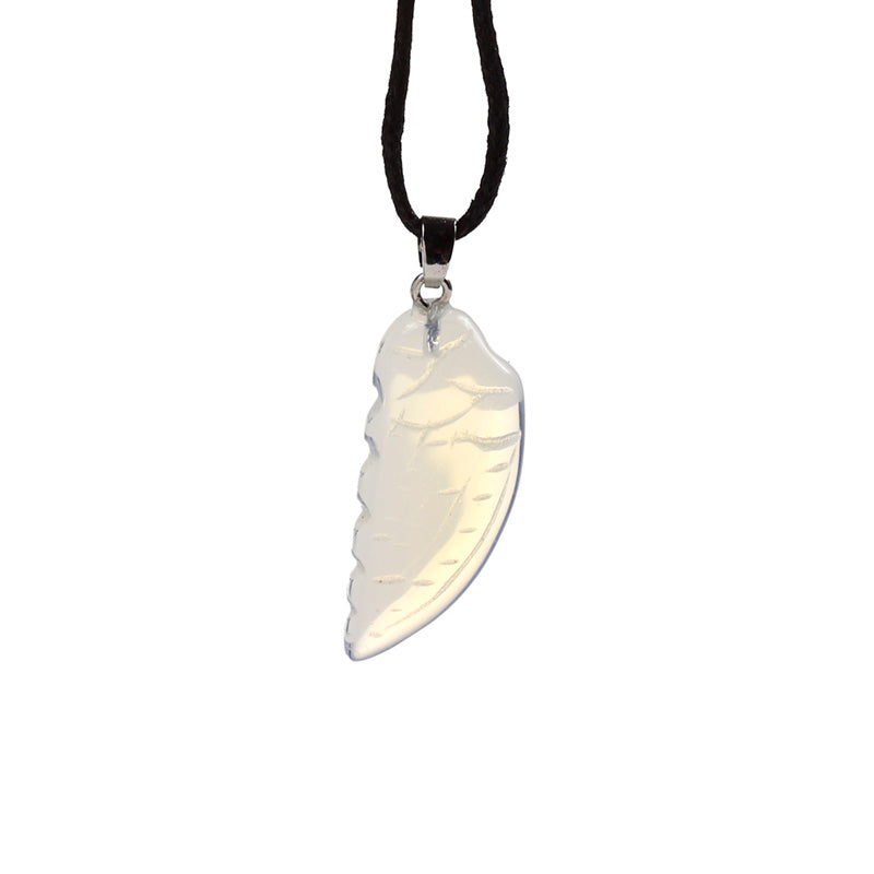 Stylish Angel Wing Gemstone Pendant display
