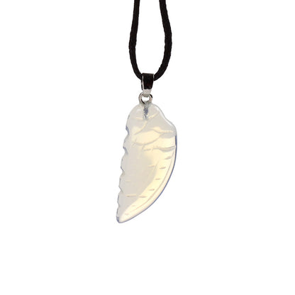 Stylish Angel Wing Gemstone Pendant display