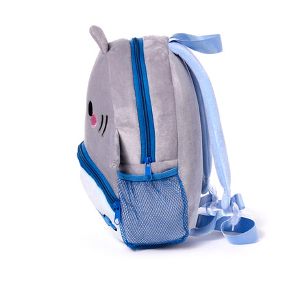 Adoramals Archie the Shark Kids School Rucksack Backpack - front pocket